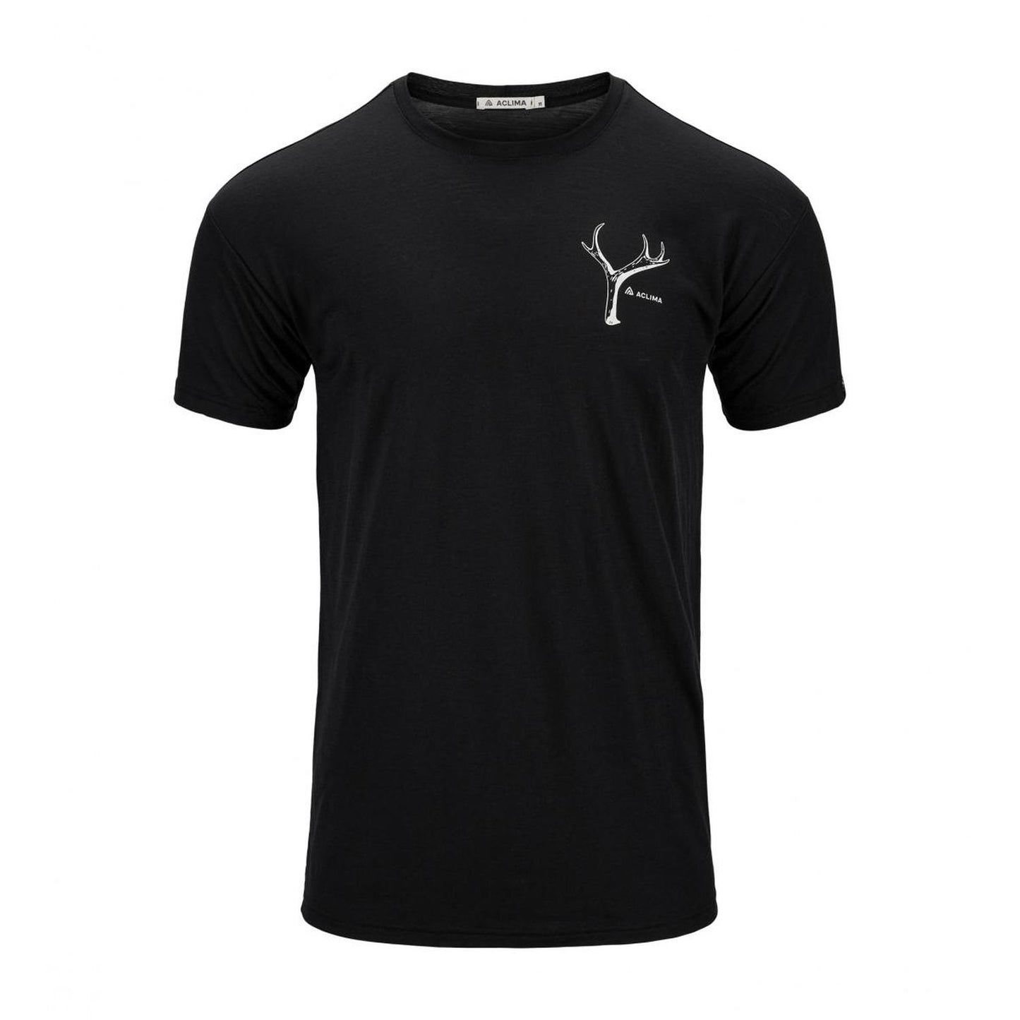 LightWool 140 classic tee antler M's Jet Black
