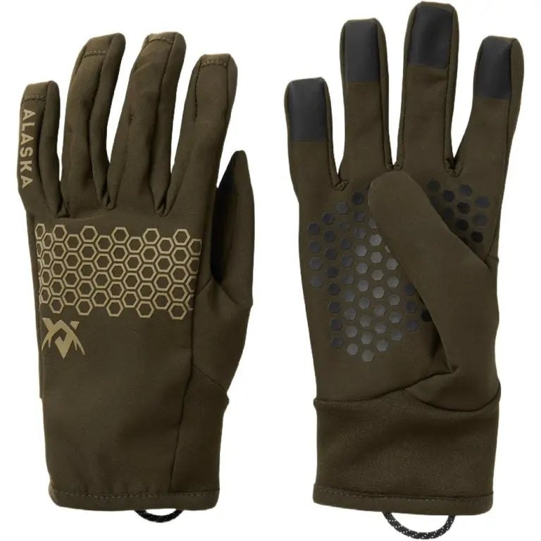 Alaska Chaser Stretch Gloves Size 10 Solid Brown
