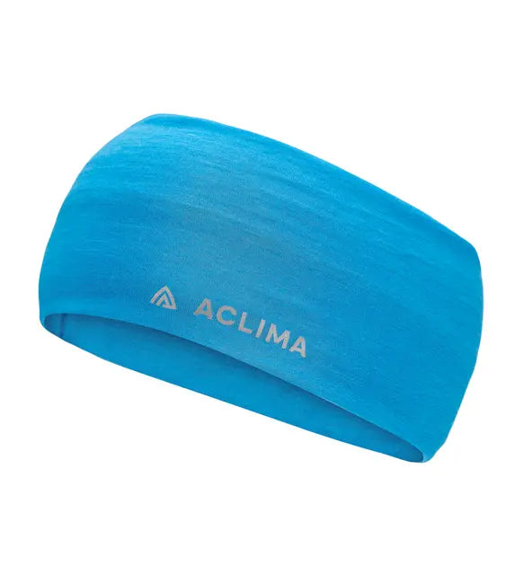 Aclima LightWool 140 pannebånd i tynn merinoull, farge Bluejay