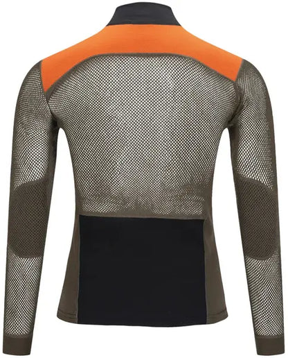 Aclima WoolNet Hybrid Mockneck M's Jet Black/Tarmac/Gold Flame