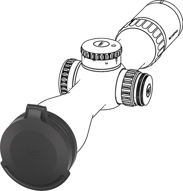 Vector Optics Metal Flip-up Cap 50mm