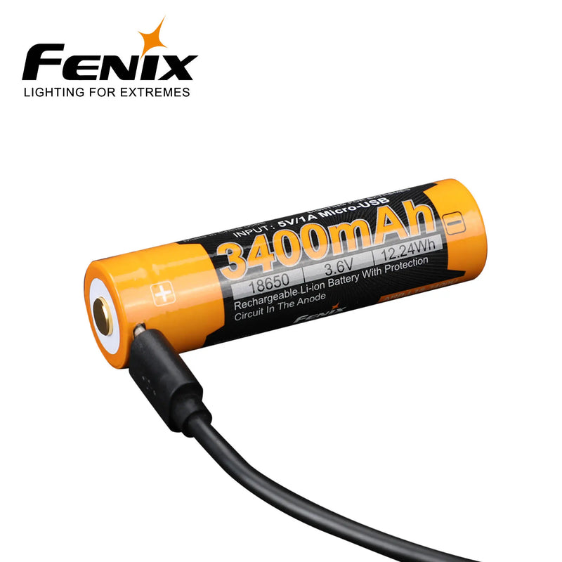 FENIX ARB-L18-3400 Mikro-USB 18650 BATTERI 3400 mAh