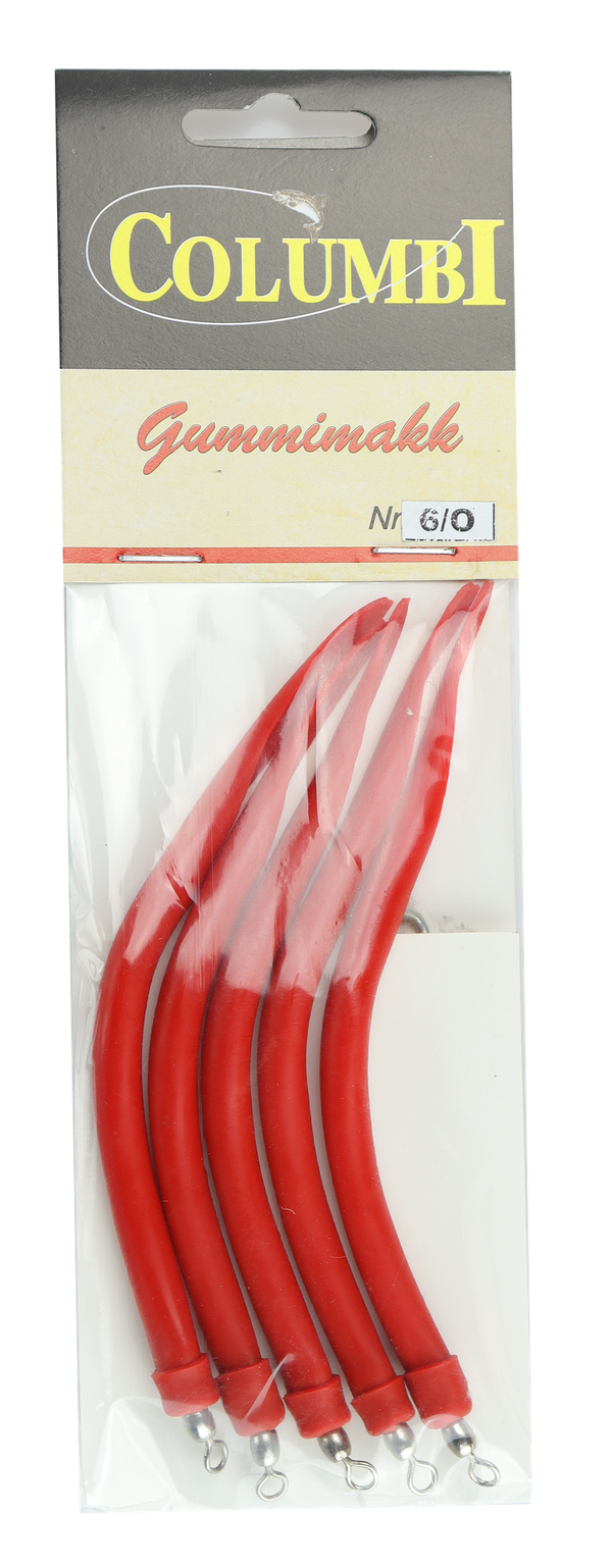 Gummimakk 5pk rød 6/0