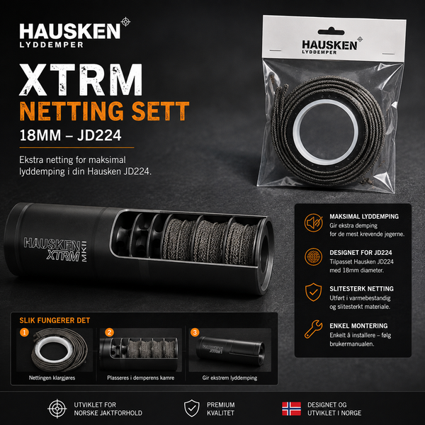 Hausken XTRM netting sett 18mm JD224