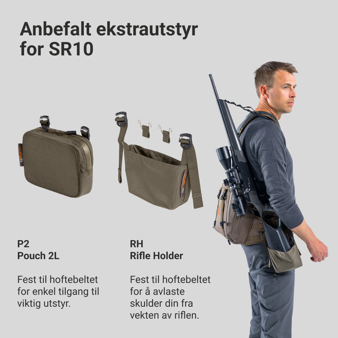 Vorn Equipment SR10 Hoftesekk Med Integrert Skyteplattform Ash Green