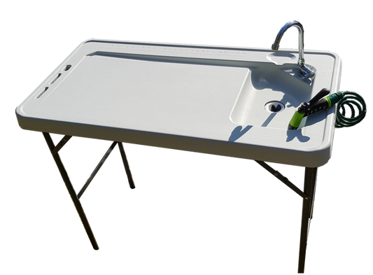 Cal sløyebord 115x60 cm - vask og spyleslange